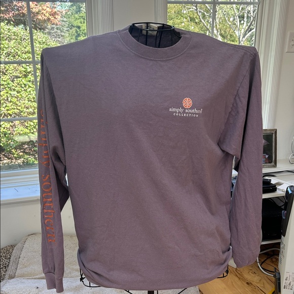 Simply Southern  Lavender Long Sleeve Tee - Picture 1 of 4